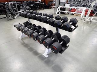 Hammer Strength 2-Tier 20-Slot Dumbbell Rack C/w Assorted Dumbbells *Note: This Item Is Located At 7103 68AVE NW- Location 2*