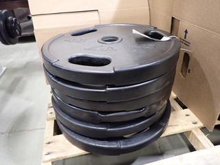 Qty Of (6) 45lb Weight Plates *Note: This Item Is Located At 7103 68AVE NW- Location 2*