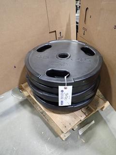 Qty Of (6) 45lb Weight Plates *Note: This Item Is Located At 7103 68AVE NW- Location 2*