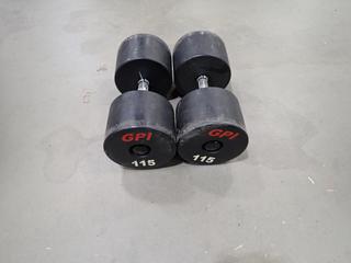 (2) GPI 115lb Dumbbells *Note: This Item Is Located At 7103 68AVE NW- Location 2*