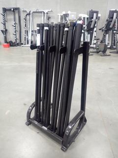 4-Section Bar Rack C/w Qty Of Body Bars *Note: This Item Is Located At 7103 68AVE NW- Location 2*