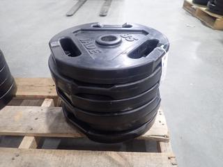 Qty Of (6) Jade 35lb Weight Plates