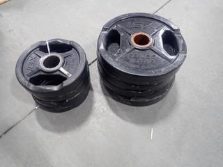 Qty Of (4) IGX 10lb And (4) 25lb Weight Plates