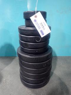 Qty Of Muscle Smith Duracast VX 1kg, 2.5kg And 5kg Weight Plates