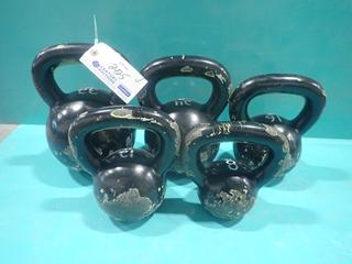 (1) 8kg, (1) 12kg, (1) 16kg, (1) 24kg And (1) 32kg Kettlebells