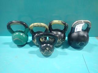 (1) 8kg, (1) 12kg, (2) 16kg And (1) 24kg Kettlebells