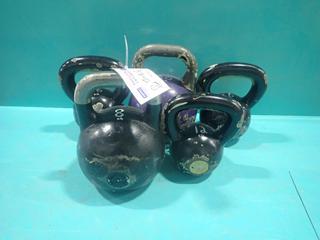 (1) 8kg, (1) 12kg, (2) 16kg And (1) 20kg Kettlebells