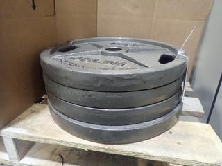 Qty Of (4) IGX 45lb Weight Plates *Note: This Item Is Located At 7103 68AVE NW- Location 2* 