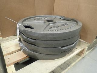 Qty Of (4) IGX 45lb Weight Plates *Note: This Item Is Located At 7103 68AVE NW- Location 2* 