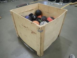 Qty Of Assorted Medicine Balls And Sandbells *Note: This Item Is Located At 7103 68AVE NW- Location 2*