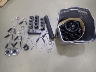 Qty Of Assorted Bar Clips And Rubber Add On Weights *Note: This Item Is Located At 7103 68AVE NW- Location 2*