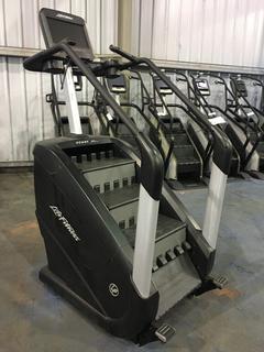 Life Fitness Power Mill Stair Climber c/w Discover SE3 Console, S/N EAN307046.
