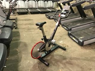 Keiser M3i Spin Bike c/w Self-Tensioning Poly V-Belt Drive & Monitor. S/N 161102-70571.