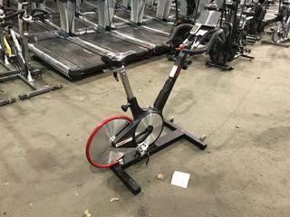 Keiser M3i Spin Bike c/w Self-Tensioning Poly V-Belt Drive & Monitor. S/N 161102-70582.