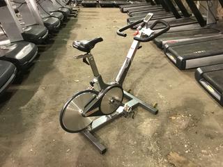 Keiser M3 Spin Bike c/w Self-Tensioning Poly V-Belt Drive & Monitor. S/N 120214-04503.