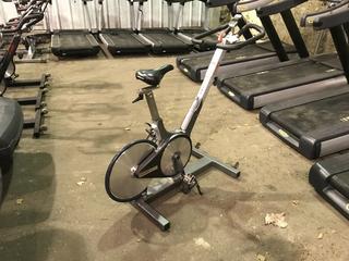 Keiser M3 Spin Bike c/w Self-Tensioning Poly V-Belt Drive & Monitor. S/N 130314-44209.