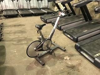 Keiser M3 Spin Bike c/w Self-Tensioning Poly V-Belt Drive & Monitor. S/N 130314-44228.