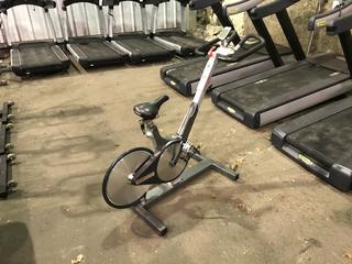 Keiser M3 Spin Bike c/w Self-Tensioning Poly V-Belt Drive & Monitor. S/N 130314-44197.