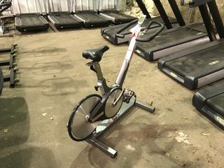 Keiser M3 Spin Bike c/w Self-Tensioning Poly V-Belt Drive & Monitor. S/N 121010-28422.