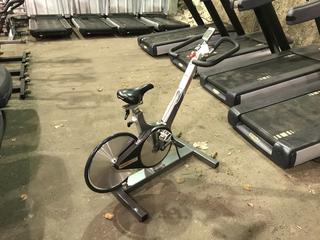 Keiser M3 Spin Bike c/w Self-Tensioning Poly V-Belt Drive & Monitor. S/N 121010-28445.