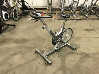 Keiser M3 Spin Bike c/w Self-Tensioning Poly V-Belt Drive & Monitor. S/N 130314-44216.