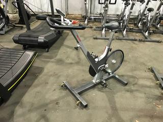 Keiser M3 Spin Bike c/w Self-Tensioning Poly V-Belt Drive & Monitor. S/N 130314-44225.