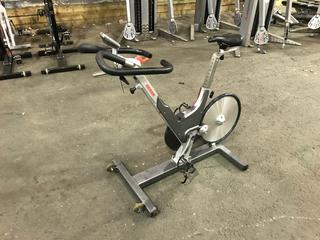 Keiser M3 Spin Bike c/w Self-Tensioning Poly V-Belt Drive & Monitor. S/N 130314-44217.