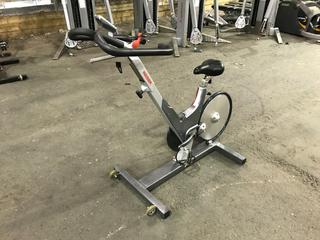 Keiser M3 Spin Bike c/w Self-Tensioning Poly V-Belt Drive & Monitor. S/N 130314-44199.