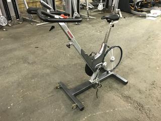 Keiser M3 Spin Bike c/w Self-Tensioning Poly V-Belt Drive & Monitor. S/N 130314-44215.