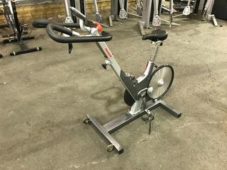 Keiser M3 Spin Bike c/w Self-Tensioning Poly V-Belt Drive & Monitor. S/N 130314-44229.