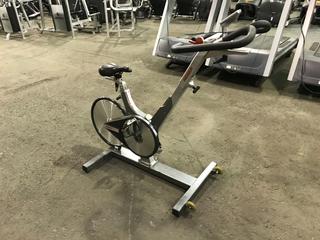 Keiser M3 Spin Bike c/w Self-Tensioning Poly V-Belt Drive & Monitor. S/N 121010-28420.