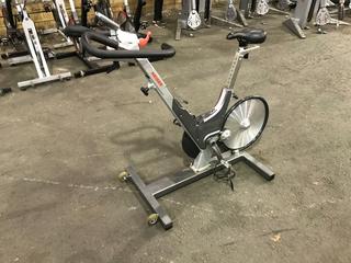 Keiser M3 Spin Bike c/w Self-Tensioning Poly V-Belt Drive & Monitor. S/N 121010-28437.