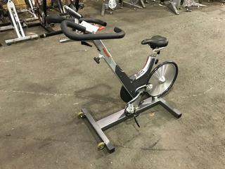 Keiser M3 Spin Bike c/w Self-Tensioning Poly V-Belt Drive & Monitor. S/N 121010-28449.