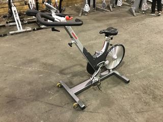 Keiser M3 Spin Bike c/w Self-Tensioning Poly V-Belt Drive & Monitor. S/N 121010-28439.