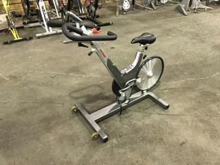 Keiser M3 Spin Bike c/w Self-Tensioning Poly V-Belt Drive & Monitor. S/N 121010-28419.