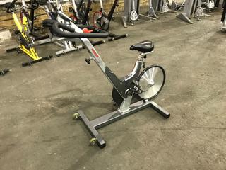 Keiser M3 Spin Bike c/w Self-Tensioning Poly V-Belt Drive & Monitor. S/N 121010-28436.