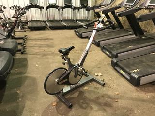 Keiser M3 Spin Bike c/w Self-Tensioning Poly V-Belt Drive & Monitor. S/N 130314-44219.