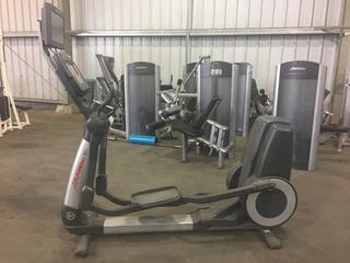 Life Fitness 95X Inspire Elliptical Cross Trainer w/ 7" Touch Screen & Programmable Workouts c/w Life Fitness 17" LCD HDMI TV. S/N XTM105859.