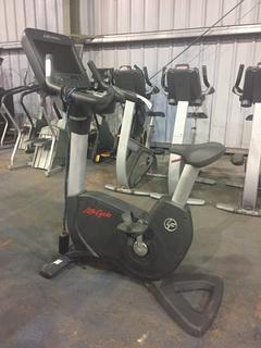 Life Fitness 95C Life Cycle Inspire Upright Bike c/w KOPS Leg Position, Programmed Workouts & Touchscreen Display.  S/N ALX 100328.