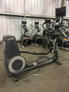 Life Fitness 95X Inspire Elliptical Cross Trainer w/ 7" Touch Screen & Programmable Workouts c/w Life Fitness 17” LCD HDMI TV. S/N Cannot Verify.