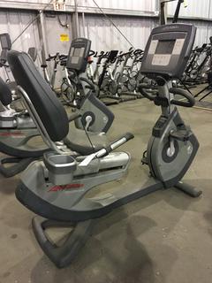 Life Fitness 95R Life Cycle Recumbent Bike c/w Programmed Workouts & Touchscreen Display. S/N ARL103071.