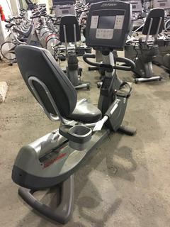 Life Fitness 95R Life Cycle Recumbent Bike c/w Programmed Workouts & Touchscreen Display. S/N ARL102849.