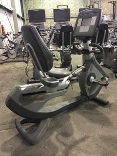 Life Fitness 95R Life Cycle Recumbent Bike c/w Programmed Workouts & Touchscreen Display. S/N ARL103069.