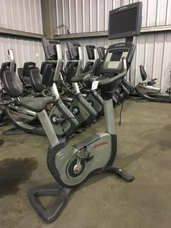 Life Fitness 95C Life Cycle Inspire Upright Bike c/w KOPS Leg Position, Programmed Workouts & Touchscreen Display.  S/N ALX 10341.