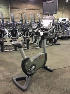 Life Fitness 95C Life Cycle Inspire Upright Bike c/w KOPS Leg Position, Programmed Workouts & Touchscreen Display.  S/N ALX 103901.