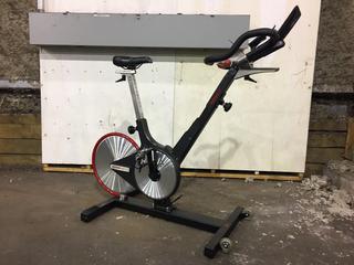 Keiser M3i Spin Bike c/w Self-Tensioning Poly V-Belt Drive & Monitor. S/N 161102-70603.