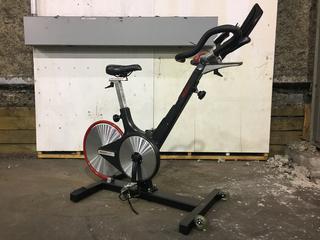 Keiser M3i Spin Bike c/w Self-Tensioning Poly V-Belt Drive & Monitor. S/N 161102-70585.