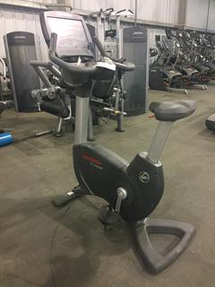 Life Fitness 95C Lifecycle Upright Bike, S/N ALX100170.