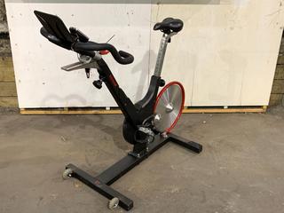 Keiser M3i Spin Bike c/w Self-Tensioning Poly V-Belt Drive & Monitor. S/N 161102-70593.