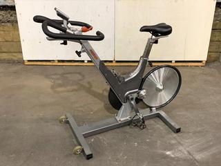 Keiser M3 Spin Bike c/w Self-Tensioning Poly V-Belt Drive & Monitor. S/N 121010-28447.